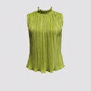 Prive Blusa Sin Mangas Para Mujer Con Escote Halter Plisado Y Color Solido