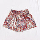 VCAY Pantalones cortos de verano con cordon y estampado completo