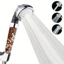 Cabezal de ducha de alta presión, 80 mm, triple ajuste, ahorrador de agua, accesorio para baño de lluvia con filtro, manual