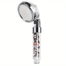 Cabezal de ducha de alta presión, 80 mm, triple ajuste, ahorrador de agua, accesorio para baño de lluvia con filtro, manual