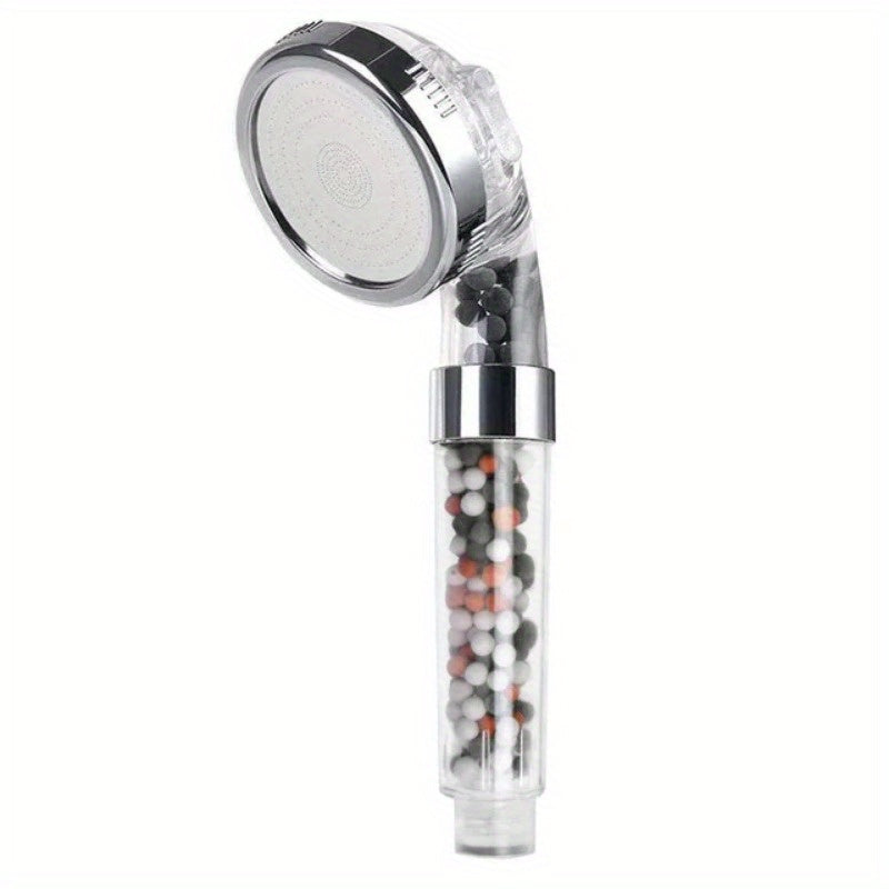 Cabezal de ducha de alta presión, 80 mm, triple ajuste, ahorrador de agua, accesorio para baño de lluvia con filtro, manual