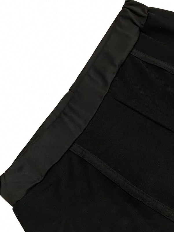 Pantalones largos de moda y sexys con malla y empalme (incluyendo pantalones cortos) para mujeres en Europa y America