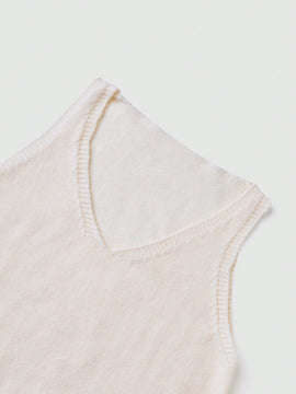 Essnce Chaleco de punto solido de primavera y verano para mujer, casual y diario con cuello en V