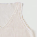 Essnce Chaleco de punto solido de primavera y verano para mujer, casual y diario con cuello en V