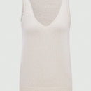 Essnce Chaleco de punto solido de primavera y verano para mujer, casual y diario con cuello en V