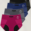 4 piezas de calzones fisiologicos en forma de triangulo para mujeres, ropa interior a prueba de fugas para periodo menstrual, malla transpirable, ajuste comodo