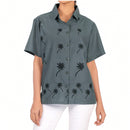 Blusas de Mujer Boton Boton delantero Liso