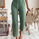 Frenchy Pantalones cortos recortados con cintura y dobladillo elasticos reunidos