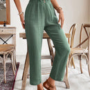 Frenchy Pantalones cortos recortados con cintura y dobladillo elasticos reunidos