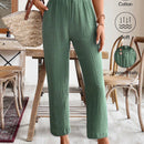 Frenchy Pantalones cortos recortados con cintura y dobladillo elasticos reunidos