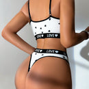 Conjunto de lenceria en forma de corazon moderna para mujer