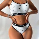 Conjunto de lenceria en forma de corazon moderna para mujer