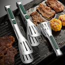 1 pinza para servir de acero inoxidable, agarre antideslizante, pinza para alimentos, ensalada, pan, herramienta para cocinar parrilla de barbacoa, accesorio de cocina