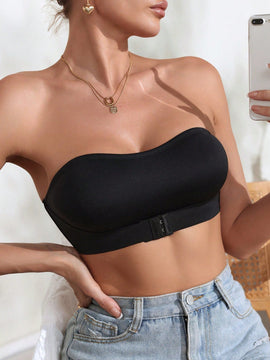 Sujetador push-up de una capa sin aro para mujer con cierre frontal (1 pieza)