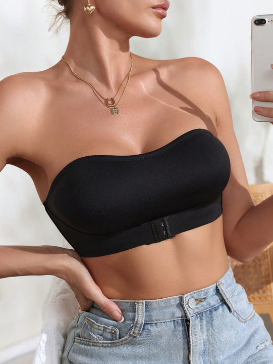 Sujetador push-up de una capa sin aro para mujer con cierre frontal (1 pieza)