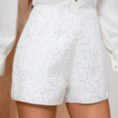 Prive Shorts con cuentas de diseno exquisito con cinturilla alta para el verano