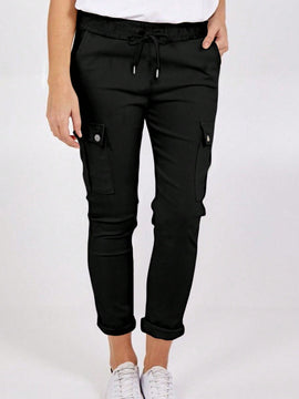 Pantalones Ajustados Con Cintura Anudada