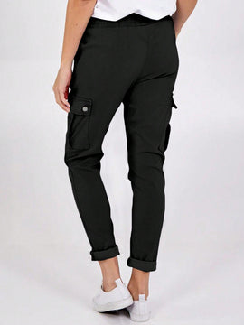 Pantalones Ajustados Con Cintura Anudada