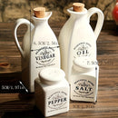 Juego de 4 piezas, Botella de Aceite, Botella Dispensadora de Cerámica para Aceite, Olla de Aceite Antifugas, Botella de Aceite Retro, Botellín de Condimentos, Tarro de Especias, Botella de Vinagre, Contenedor de Condimentos para Cocina al Aire Libre, Ba