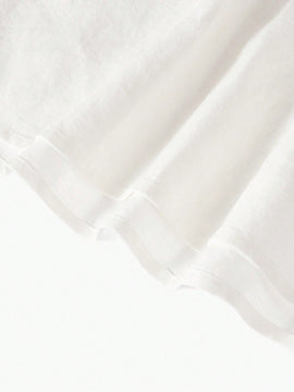 MOTF PREMIUM BLUSA DE MANGA CORTA CON MEDIA TAPETA DE BOTONES Y DETALLES DE ENCAJE EN CONTRASTE