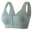 Sujetador para mujeres, sin costuras, sin aros, con broche frontal, de ocio, de latex, transpirable, simple, delgado, dinamico y sexy, que levanta y da forma