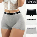 Pack de 3 Calzoncillos cortos deportivos elasticos para hombres con diseno de la letra del alfabeto en la banda de la cintura, comodos y transpirables