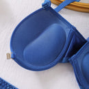 Conjunto de lenceria de mariposa bordada Bra push up y braguita semi-transparente para mujer - Encaje contrastante, ajuste comodo, realza las curvas