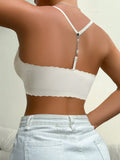 NEW Sujetador comodo y transpirable para mujer con espalda descubierta sin costuras con borde ondulado