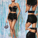 BAE Shorts de borlas de lentejuelas de moda para fiesta