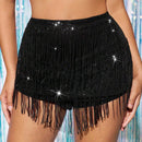 BAE Shorts de borlas de lentejuelas de moda para fiesta