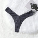 Mujeres Tanga de unicolor con cintura en forma de V simple y comodo