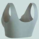 Sujetador para mujeres, sin costuras, sin aros, con broche frontal, de ocio, de latex, transpirable, simple, delgado, dinamico y sexy, que levanta y da forma