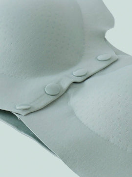 Sujetador para mujeres, sin costuras, sin aros, con broche frontal, de ocio, de latex, transpirable, simple, delgado, dinamico y sexy, que levanta y da forma