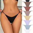 Conjunto de 8 tangas sexys triangulares para mujeres, de cintura baja y ultra delgadas sin rastro