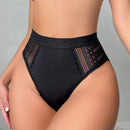 Pantaletas triangulares de encaje de cintura alta y unicolor (se vende por separado)