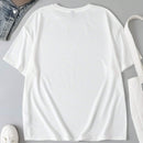 Camiseta casual de manga corta con cuello redondo estampada con cruz para mujer, holgada y adecuada para el verano