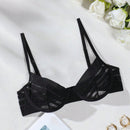 Sujetador De Malla Transparente Con Aros Para Mujer