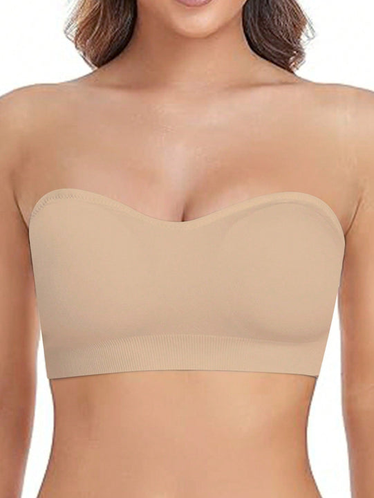 Sujetadores sin tirantes para mujer, sosten acolchado bandeau, comodo, inalambrico, sin costuras, con correas y parte superior de tubo