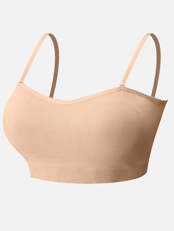 Sujetadores sin tirantes para mujer, sosten acolchado bandeau, comodo, inalambrico, sin costuras, con correas y parte superior de tubo