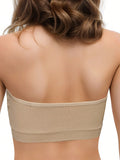 Sujetadores sin tirantes para mujer, sosten acolchado bandeau, comodo, inalambrico, sin costuras, con correas y parte superior de tubo