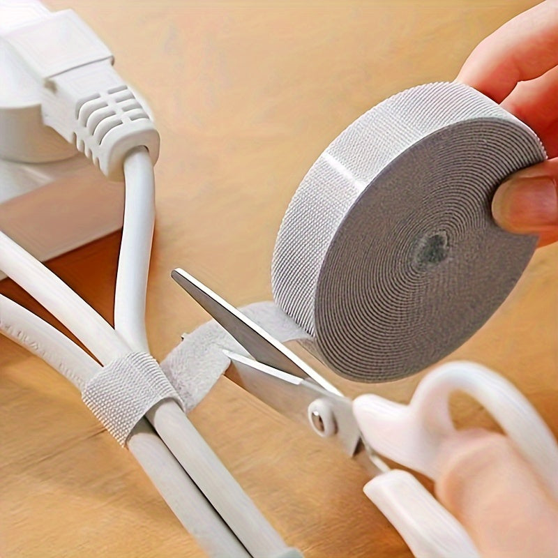 1 Rollo, Cinta De Sujeción Versátil De 1 m Para La Gestión De Cables, Envoltorio Organizador De Cables De Fácil Uso Para Ordenador, Cables De Tv Y Organización Del Hogar/Oficina, Material Duradero