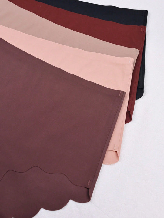 5 piezas Braguitas de talle alto comodo elastico inconsutil transpirable para mujeres