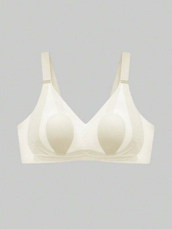 Sujetador sin costuras ni aros de conejito suave para mujer, con soporte suave y orejas de conejo de moda para mayor comodidad y transpirabilidad