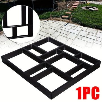 Molde de plástico para pavimento, fabricante de pasarelas de jardín de 10 rejillas, molde reutilizable para adoquines con diseño de piedra de cemento y hormigón, molde para escalones para exteriores de 44,96 cm x 39,88 cm, fácil de usar