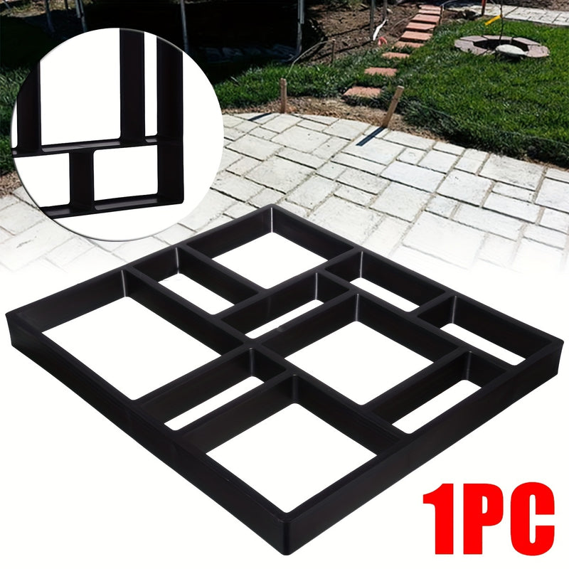 Molde de plástico para pavimento, fabricante de pasarelas de jardín de 10 rejillas, molde reutilizable para adoquines con diseño de piedra de cemento y hormigón, molde para escalones para exteriores de 44,96 cm x 39,88 cm, fácil de usar