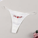 Tanga sexy y transpirable para mujer con disenos de patrones de labios finos