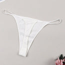 Tanga sexy y transpirable para mujer con disenos de patrones de labios finos