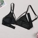NEW Bralette semitransparente cruzado y sexy sin aro para mujer con forro ligero