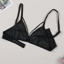 NEW Bralette semitransparente cruzado y sexy sin aro para mujer con forro ligero