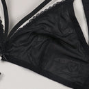 NEW Bralette semitransparente cruzado y sexy sin aro para mujer con forro ligero